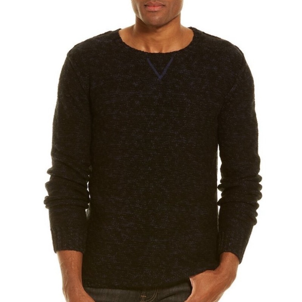 NWT Michael Stars Roll Edge Wool-Blend Crewneck Sweater Size L